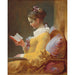 Reproduktion af maleriet La Liseuse af Jean-Honoré Fragonard