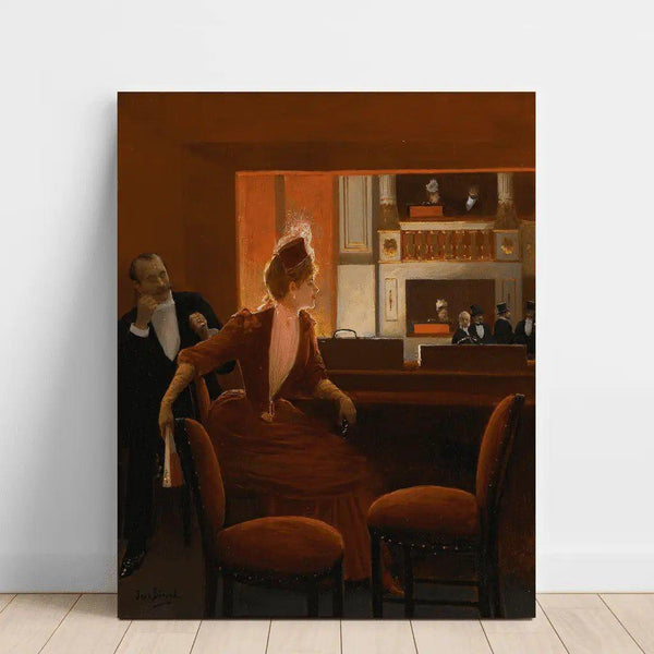 Reproduktion af maleriet La Loge - Jean Béraud