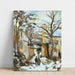 L La Maison Rondest Sous La Neige, Pontoise Eller Chemin De L'hermitage, Pontoise, Under Sned - Camille Pissarro