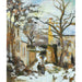 L La Maison Rondest Sous La Neige, Pontoise Eller Chemin De L'hermitage, Pontoise, Under Sned - Camille Pissarro