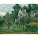 Reproduktion af maleriet af maleriet La Maison Rondest et son jardin à l'Hermitage, Pontoise - Camille Pissarro