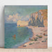 Reproduktion af maleriet La Plage et la Falaise d'Amont - Claude Monet