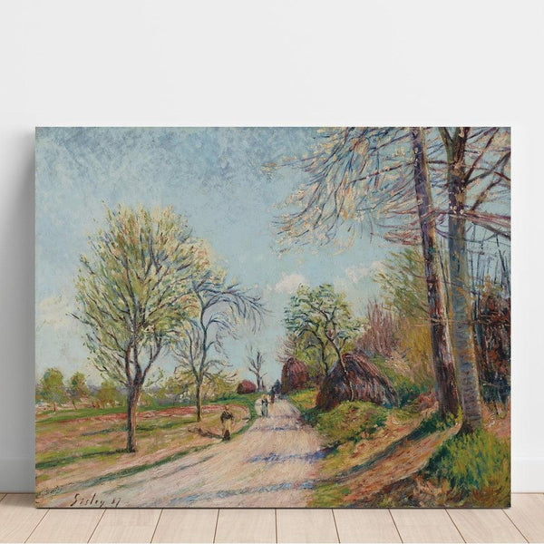 Reproduktion af maleriet La Route de Veneux - Alfred Sisley