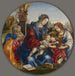 La Sainte Famille avec Saint Jean-Baptiste et Sainte Marguerite - Filippino Lippi — vist i et interiør