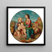 Reproduktion af maleriet La Sainte Famille avec le Saint Enfant Jean-Baptiste - École toscane