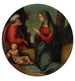 Reproduktion af maleriet La Sainte Famille avec le Saint Enfant Jean-Baptiste - École toscane