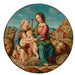 Reproduktion af maleriet La Sainte Famille avec le Saint Enfant Jean-Baptiste - École toscane