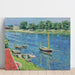 Reproduktion af maleriet La Seine à Argenteuil, bateaux au mouillage - Gustave Caillebotte | Reproduction