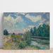 Reproduktion af maleriet La Seine à Bougival (1876) - Alfred Sisley