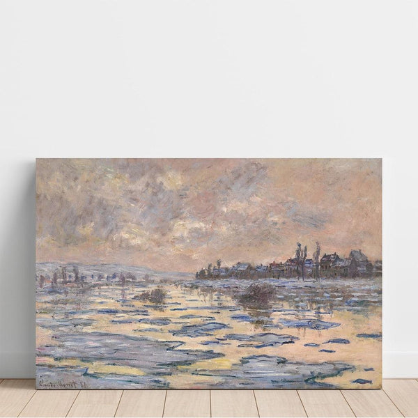 Reproduktion af maleriet La Seine à Lavacourt, Débâcle - Claude Monet