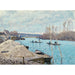 Reproduktion af maleriet af La Seine à Port-Marly, tas de sable (1875) - Alfred Sisley