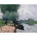Reproduktion af maleriet La Seine nær Bougival - Alfred Sisley