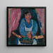 La Servante en bleu - Cham Soutine — indrammet kunstværk på væggen