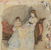 Kunstværket Søsteren af Kunstneren, Edma med sin datter Jeanne - Berthe Morisot — visning af kunstværket