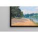 Reproduktion af maleriet La Tamise med Hampton Church - Alfred Sisley