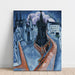 Reproduktion af maleriet La Tour Rouge à Halle - Ernst Ludwig Kirchner