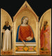 Jomfru Maria med helgenerne Thomas Aquinas og Paulus - Bernardo Daddi — visning af kunstværket