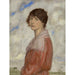 Reproduktion af maleriet La dame en rouge - Franz von Stuck
