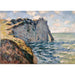 Reproduktion af maleriet af maleriet La falaise d'Aval, Étretat - Claude Monet