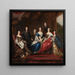 La famille de Charles XI med forældre fra hertugdømmet Holstein-Gottorp - David Klöcker Ehrenstrahl — indrammet kunstværk på væggen