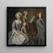 La famille de l'artiste faisant de la musique ensemble - Balthasar Denner — vægpræsentation af kunstværket