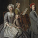 La famille de l'artiste faisant de la musique ensemble - Balthasar Denner — vist i et interiør