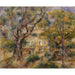 Reproduktion af maleriet La ferme des Collettes, Cagnes - Pierre-Auguste Renoir