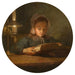 La fille de l'artiste lisant - Adolphe-Félix Cals — visning af kunstværket