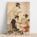Reproduktion af maleriet La leçon de calligraphie - Kitagawa Utamaro