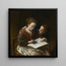 La leçon de dessin - Domenico Guidobono — indrammet kunstværk på væggen