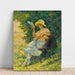 Reproduktion af maleriet La lecture au jardin - Henri Lebasque