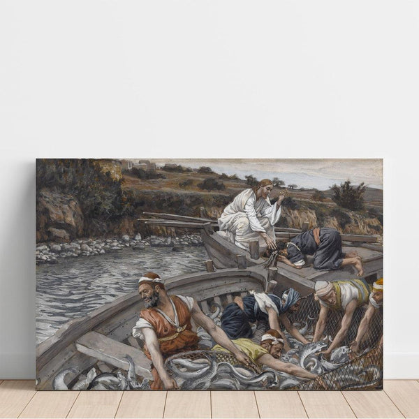 Reproduktion af maleriet Den mirakuløse fangst - James Tissot