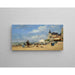 Trouville-stranden (1863) – Eugène Boudin — indrammet kunstværk på væggen