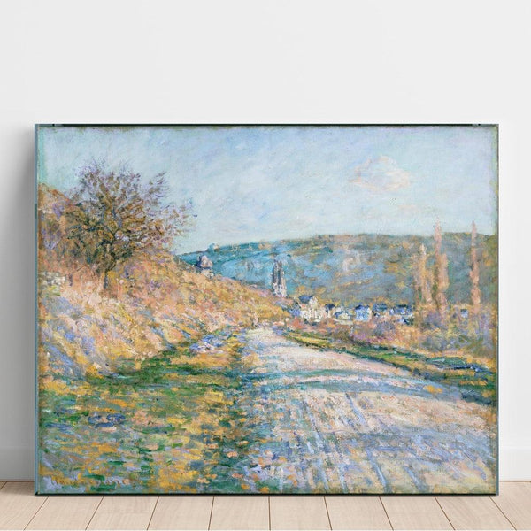 Reproduktion af maleriet La route de Vétheuil - Claude Monet