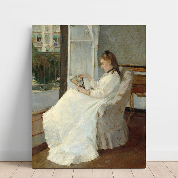 Reproduktion af maleriet La sœur de l'artiste à la fenêtre - Berthe Morisot
