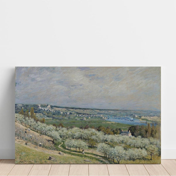 Reproduktion af maleriet La terrasse de Saint-Germain, forår - Alfred Sisley
