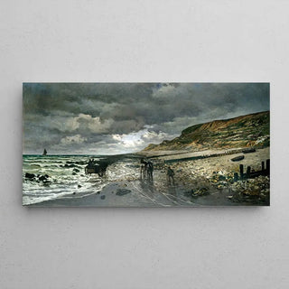 La Pointe de la Hève ved lavvande af Claude Monet | Kunsttryk Maleri Vægdekoration plakat kopi