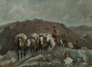 LaVerne Nelson Black - Pack Train at Night.webp