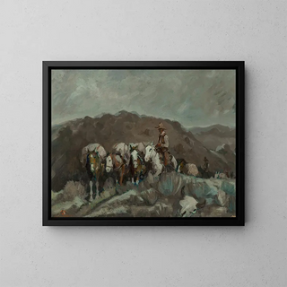 LaVerne Nelson Black - Pack Train at Night.webp