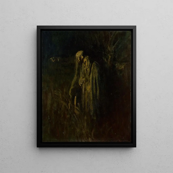 Ladislav Mednynszky - End of Life Elderly Couple at Night.webp