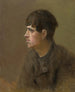 en ung mands profil - Ladislav Mednyánszky — visning af kunstværket