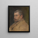Portrait af svoger Štefan Čabel - Ladislav Mednyánszky — indrammet kunstværk på væggen