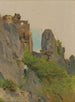 Vue des ruines de Šov - Ladislav Mednyánszky — visning af kunstværket