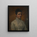 Portrait af en dame - Lars Gustaf Sellstedt — indrammet kunstværk på væggen