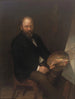 Selvportræt af kunstneren i hans atelier - Lars Gustaf Sellstedt — visning af kunstværket