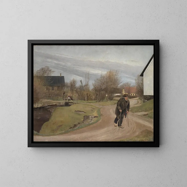 forår i Jylland fra Hals - Laurits Andersen Ring — indrammet kunstværk på væggen