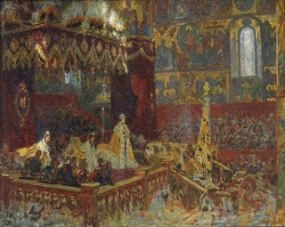 Laurits Tuxen - The Coronation Ceremony Of Tsar Nicolai II In Moscow.webp