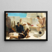 Læsning af Homer - Lawrence Alma-Tadema — indrammet kunstværk på væggen