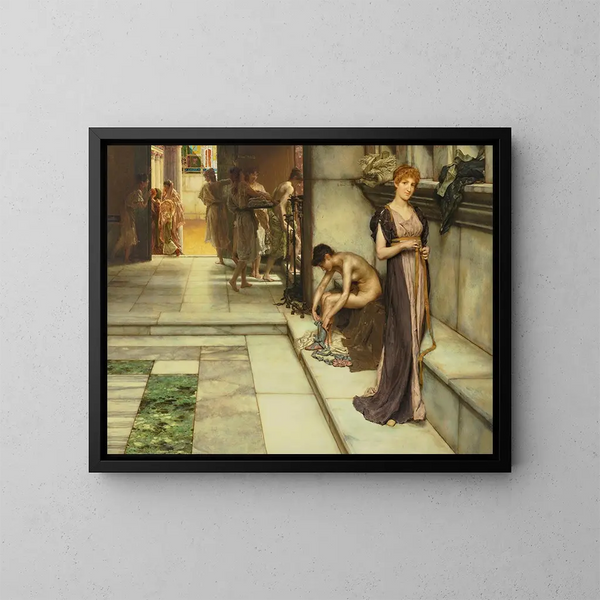 En apodytère - Lawrence Alma-Tadema — indrammet kunstværk på væggen