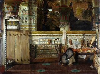 Den egyptiske enke - Lawrence Alma-Tadema — visning af kunstværket